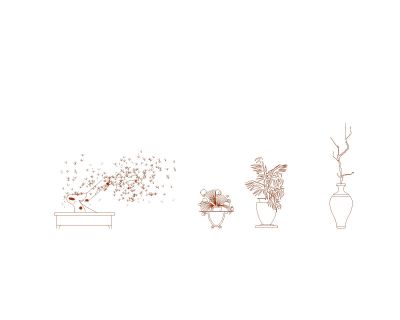 Decoration Flowers & Plants-4 CAD Block – DWG AutoCAD Editable Drawing (Free Download)