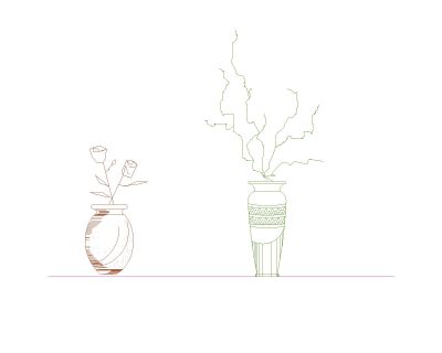 Decoration Flowers & Plants-8 CAD Block – DWG AutoCAD Editable Drawing (Free Download)