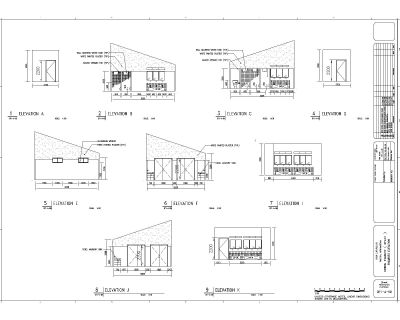 Free AutoCAD 2D Editable Drawings for Commercial Dining Facility Elevation-1