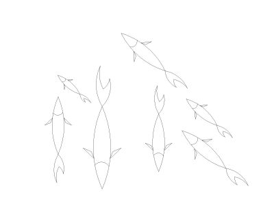 Free AutoCAD 2D Editable Drawings for Dolphin Fish