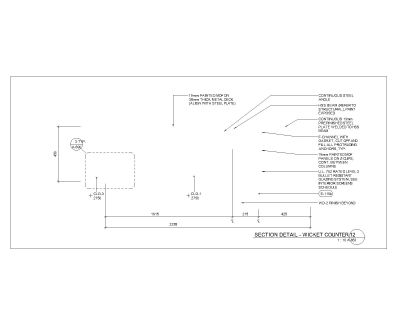 Free AutoCAD 2D Editable Drawings for Wicket Counter Details  - 28