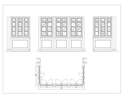Free AutoCAD 2D Editable Drawings for Doors & Windows Unique Set options_ 1