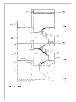 Double Story Shops Detailed Section CAD Block – DWG AutoCAD Editable Drawing (Free Download)