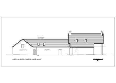 Existing Building Side Elevation Survey Drawing — Demolition and Infill Areas CAD file – DWG AutoCAD Editable Drawing (Free Download)