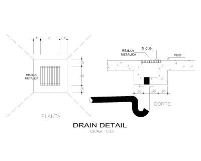 Free AutoCAD 2D Editable Drawings for Drain Details for drainout