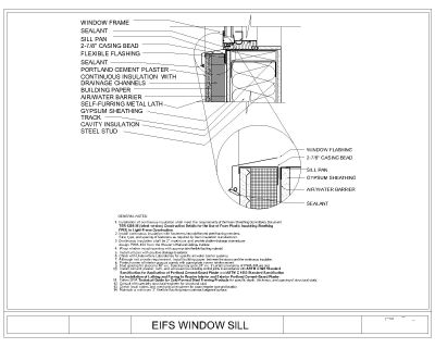 EIFS Window Sill Details-2 CAD Block – DWG AutoCAD Editable Drawing (Free Download)