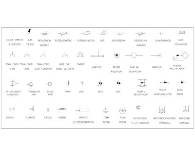 Free AutoCAD 2D Editable Drawings for Electrical Legends and Symbols with Descriptions-4