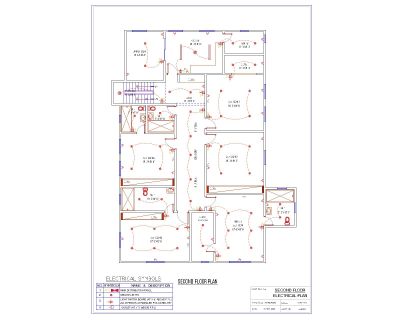 Free AutoCAD 2D Editable Drawings for Electrical Plan for 100 Volts - 2