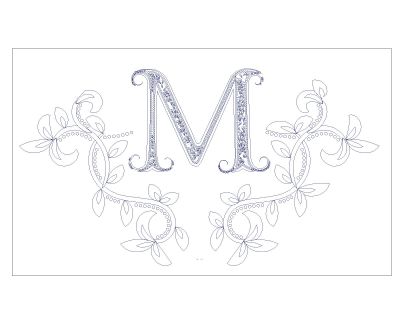 Free AutoCAD 2D Editable Drawings for English Alphabet Arts _ M