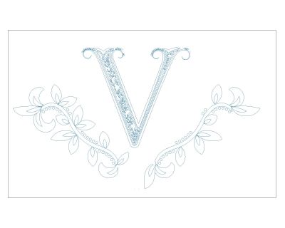 Free AutoCAD 2D Editable Drawings for English Alphabet Arts _ V
