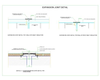 Free AutoCAD 2D Editable Drawings for EXPANSION JOINT DETAIL- 2