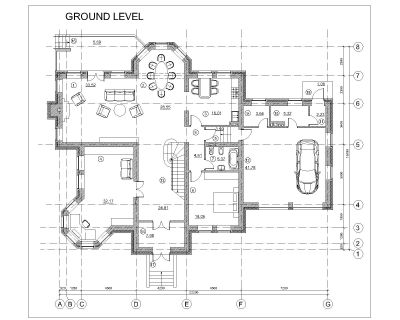 FAMILY HOUSE (MAIN PLAN) CAD Block – DWG AutoCAD Editable Drawing (Free Download)