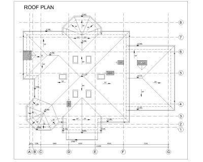 FAMILY HOUSE Roof Plan CAD Block – DWG AutoCAD Editable Drawing (Free Download)