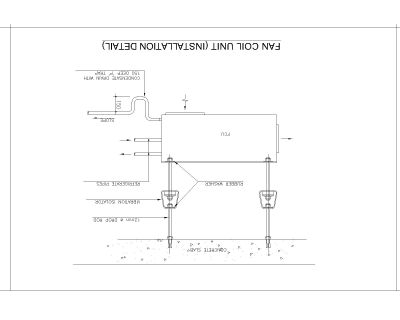 Free AutoCAD 2D Editable Drawings for Fan Coil Unit Installation Detail