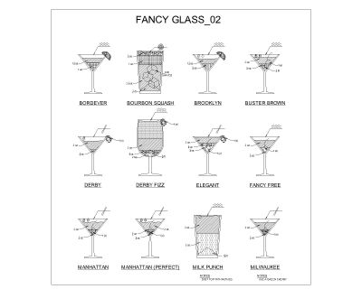 Free AutoCAD 2D Editable Drawings for Fancy Cups _ 02