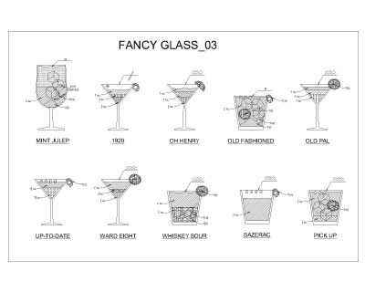 Free AutoCAD 2D Editable Drawings for Fancy Cups _ 3