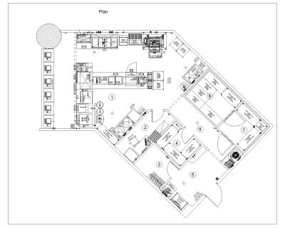 Free AutoCAD 2D Drawings of Fast food Kitchen Customer Counter Plan - 2