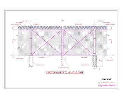Free AutoCAD 2D Editable Drawings for Fence Design - 2