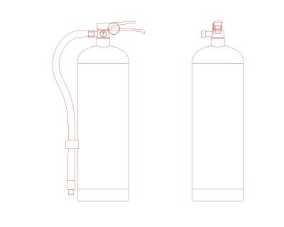 Free AutoCAD 2D Editable Drawings for Fire Extinguishers