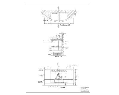 Free AutoCAD 2D Editable Drawings for Fire Place Designs (Plan, Section, Elevation)- 002