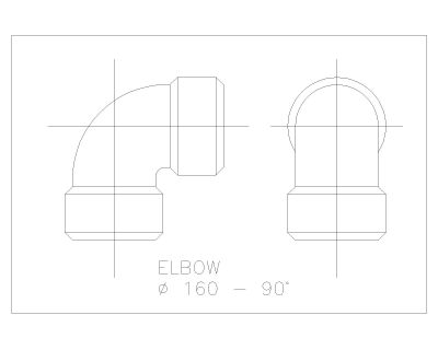 Free AutoCAD 2D Editable Drawings for Fitting Elbows Tee Reducers PVC_ 18