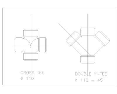 Free AutoCAD 2D Editable Drawings for PVC Items and Fitting for Plumbing Works-24
