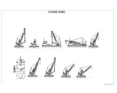Free AutoCAD 2D Editable Drawings for Heavy Floating Cranes - 4