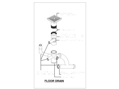 Free AutoCAD 2D Editable Drawings for Floor Drain Details