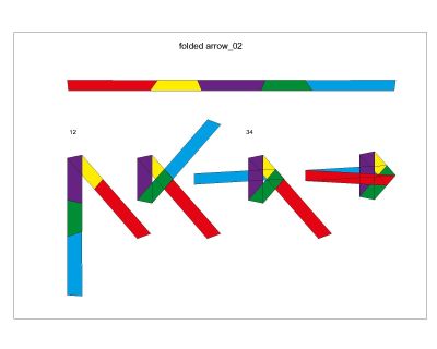 Free AutoCAD 2D Editable Drawings for folded arrow_0 2
