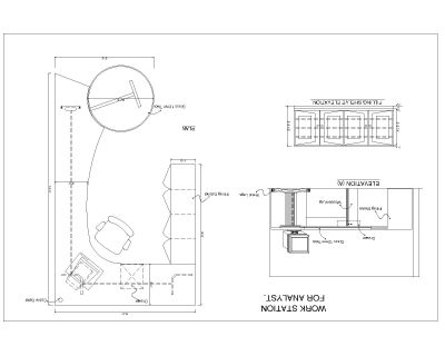 Free AutoCAD 2D Drawings for “Work Station Design with MDF Wooden & Polished-32