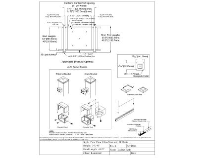 Full Glass Panel Residential Sectional Details (3) CAD Block – DWG AutoCAD Editable Drawing (Free Download)