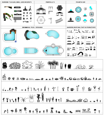 Garten / Landschaftsdesign CAD Bundle