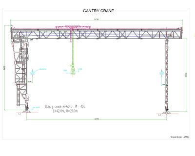 Free AutoCAD 2D Editable Drawings for GANTRY CRANE