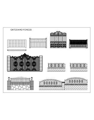 Free AutoCAD 2D Editable Drawings for Gates & Fences