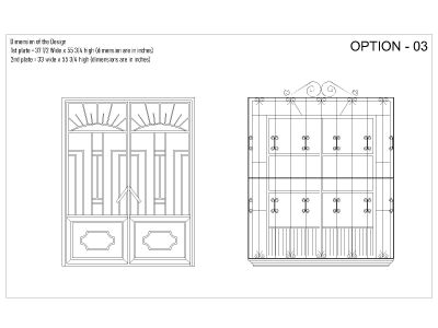 Free AutoCAD 2D Editable Drawings for Gates For CNC Machine_ 3