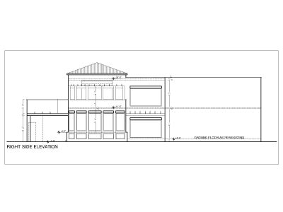 2BHK House Design Elevation (4) CAD Block – DWG AutoCAD Editable Drawing (Free Download)