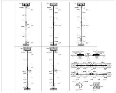Free AutoCAD 2D Editable Drawings for Glass fixing for doors & windows panels
