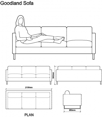 Goodland Sofa DWG Drawing