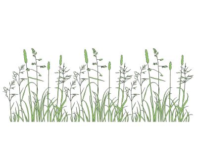 Free AutoCAD 2D Editable Drawings for Grass Side View with extendable commands