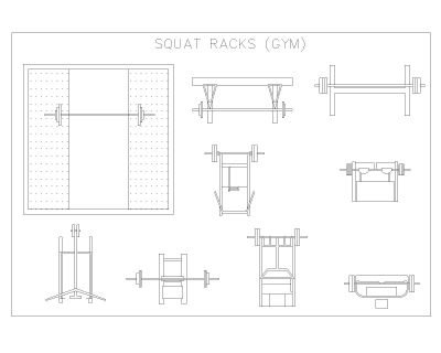 Free AutoCAD Drawing of Gym Equipment's (12)