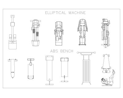 Free AutoCAD Drawing of Gym Equipment's (7)