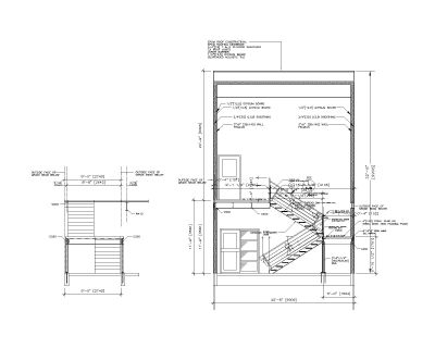 Gypsum Walls structure with Steel Stair Details CAD Block DWG AutoCAD Editable Drawing (Free Download)