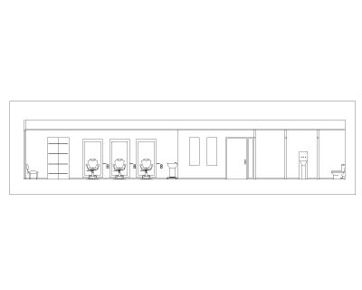 Hairdressing Salon Elevation B-3 CAD Block – DWG AutoCAD Editable Drawing (Free Download)