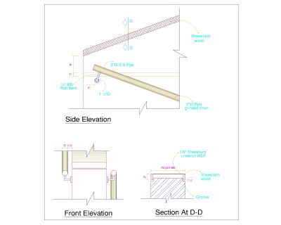 Hand Rail Detail CAD Block – DWG AutoCAD Editable Drawing (Free Download)