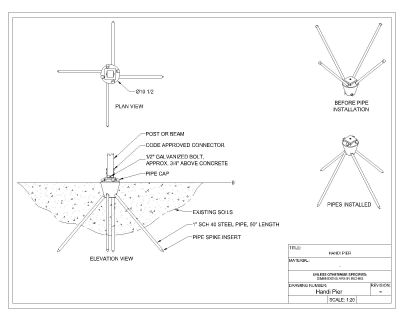 Handi Pier Details Design CAD Block – DWG AutoCAD Editable Drawing (Free Download)