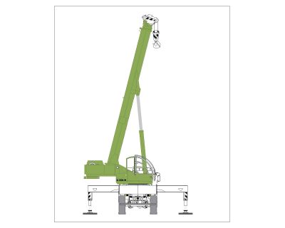 Heavy Duty Cranes OP-2 CAD Block – DWG AutoCAD Editable Drawing (Free Download)