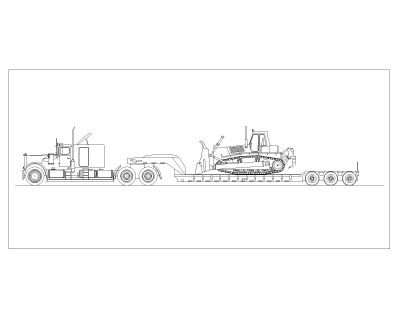 Heavy Haul Trucks OP-5 CAD Block – DWG AutoCAD Editable Drawing (Free Download)