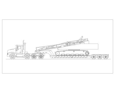 Heavy Haul Trucks OP-8 CAD Block – DWG AutoCAD Editable Drawing (Free Download)