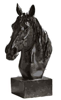 dessin de dwg tête de cheval