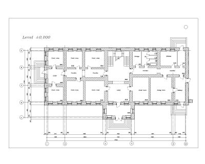 Hostel Plan Level-2 CAD Block – DWG AutoCAD Editable Drawing (Free Download)